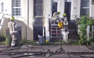 Firefighters worked to stop the blaze spreading