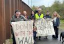 Upset - campaigners fought for the wall to be removed
