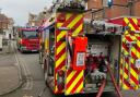 Engines - Fire engines in Harwich attending a severe flat fire on the High Street last summer