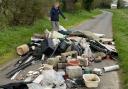 Waiting - Natalie Smith of Little Bromley Hall will have to wait more weeks for the fly tipping to removed as Tendring District Council finds a 'specialist contractor' to remove the hazardous material