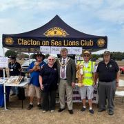 Recycle - The Clacton on Sea Lions Club in 2022 with the then Tendring Council chairman Peter Harris