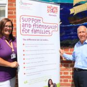 Wendy Taylor, scheme manager at Home-Start Harwich, with Ivan Henderson