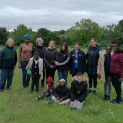 The RAMA group with RSPB staff and volunteer Jean Ward at RSPB Flatford Wildlife Garden