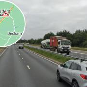 Incident - A Street View image of the A12 Northbound