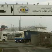 Busy - the entrance to Harwich International Port