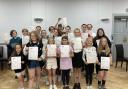 Top marks - students with their LAMDA certificates. Picture: Melissa Wenn/Princes Youth Theatre
