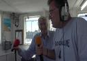 ON AIR - Ex BBC and Pirate Radio DJ's Keith Skues and Stephen 'Foz' Foster. Credit: Tony O'Neil and Mary Payne
