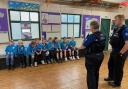Discussion - Police officers from Harwich visited the Little Oakley Beavers