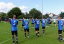 Team - Little Oakley FC at a recent match in the Essex Senior League