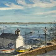 Artwork - David's painting shows the view from the Sailing Club at Manningtree of the River Stour