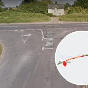 Blocked - The area affected by the broken down lorry. Credit: Google.