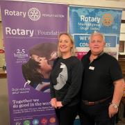 New Member - Helen Whitehead with rotary president Stephen Coiley. Picture: Manningtree Rotary