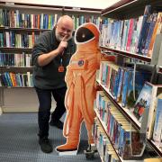 Organiser - Andrew Lipski in Manningtree Library. Picture: Gigaclear