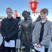 Poets - Harwich and Dovercourt High School Sixth Form students Cameron Shephard (Left) and (Right) Maddison Berry