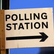 Vote - a polling station sign