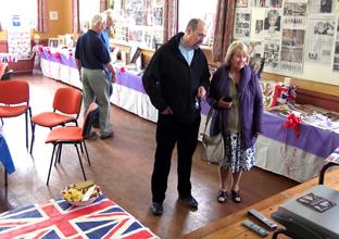 A very comprehensive exhibition of the 60 years of the Queen's reign and more was on display in the Methodist Hall, Manningtree.  Pictured are the Rev Andrew and Rosemary Bell, David Shearmur and Sidney Everitt.