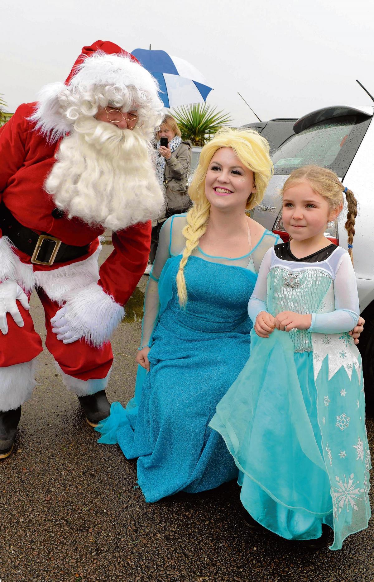Santa, his reindeer and Elsa from the hit Disney film Frozen arrived in Lawford to waiting crowds at Hearts Delight Garden Centre.