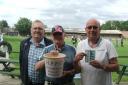 Remembered - Barry Vernon former Chairman of Harwich and Parkeston FC  (Right) passed away on Friday, seen alongside Ian Carroll and President Terry Francis