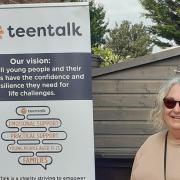 Charity - Hayley Lovett chief exectuive of Teen Talk at a fundraiser