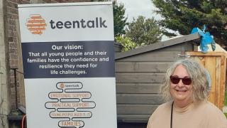 Charity - Hayley Lovett chief exectuive of Teen Talk at a fundraiser