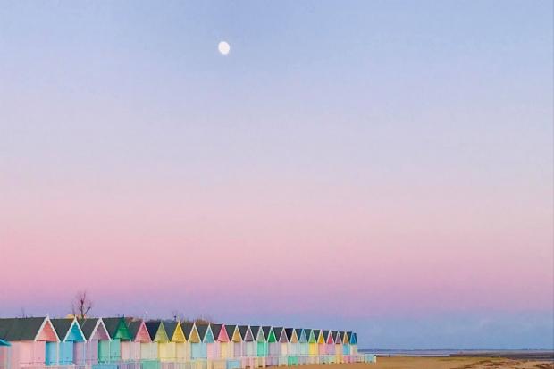 Awash with colour - Fiona Malby photographed the multi-coloured beach huts at West Mersea