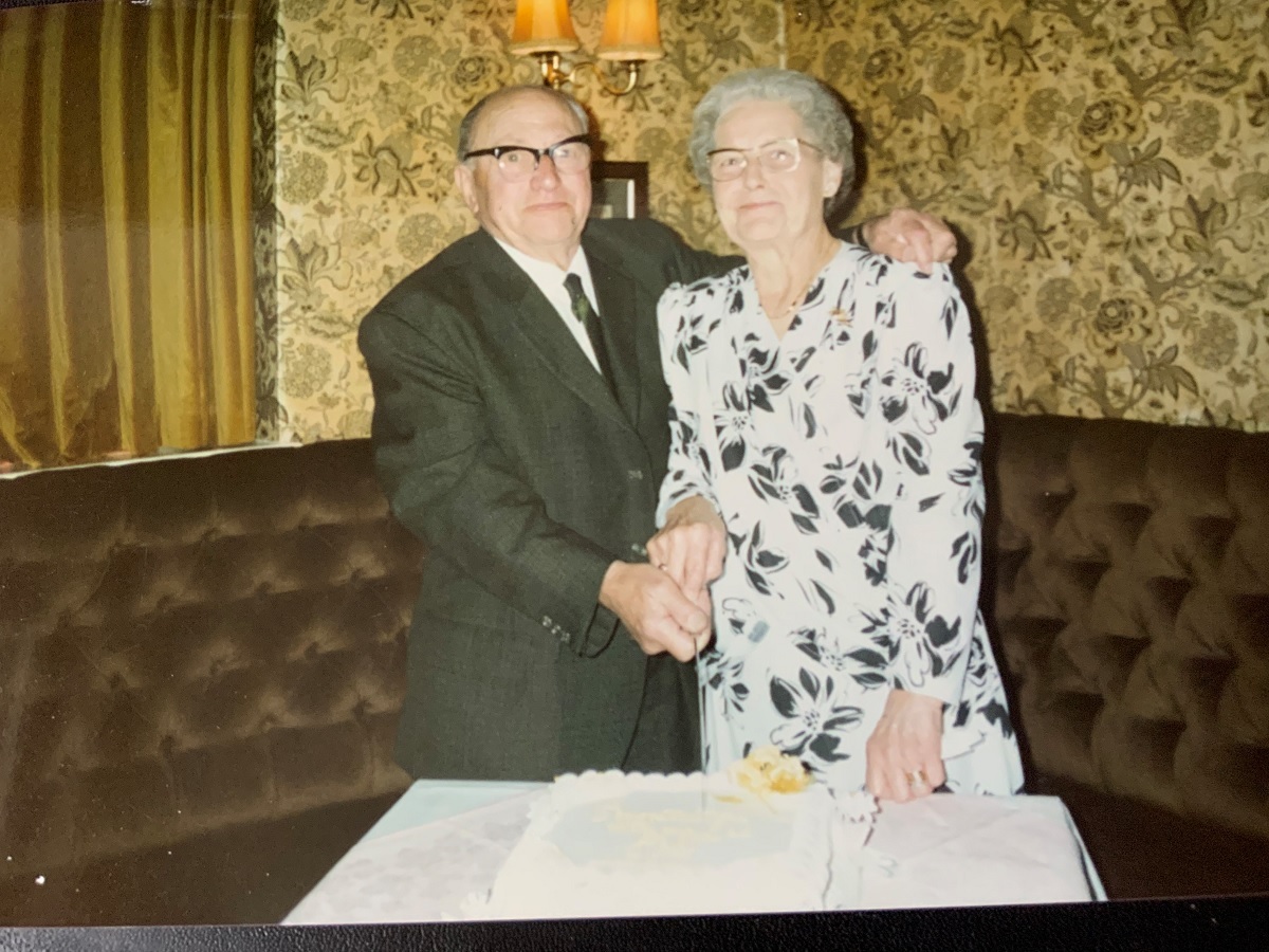 Golden wedding anniversary - Mr Rayners parents, George and Hilda, who ran the Lord Nelson, on Hythe Hill