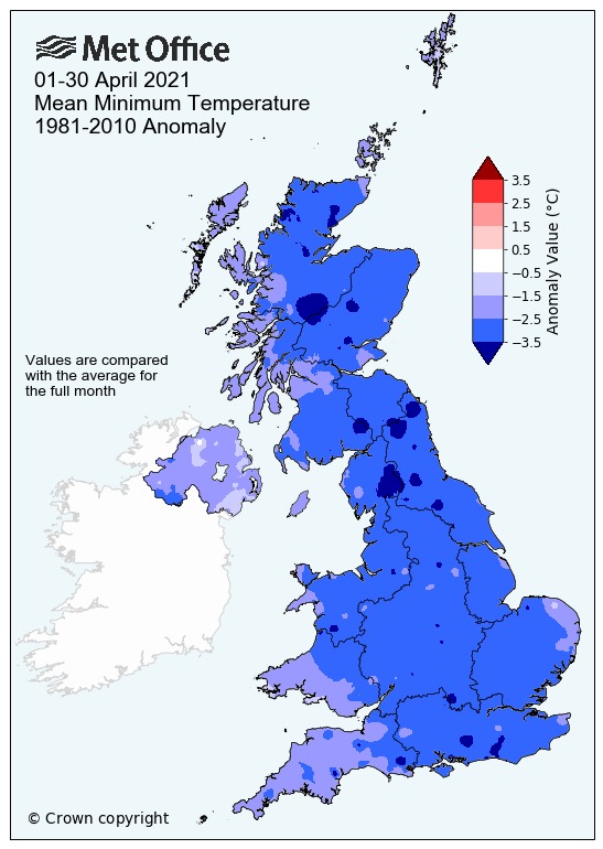 Met Office confirms it has been the coldest April for almost 100 years. Picture: Met Office