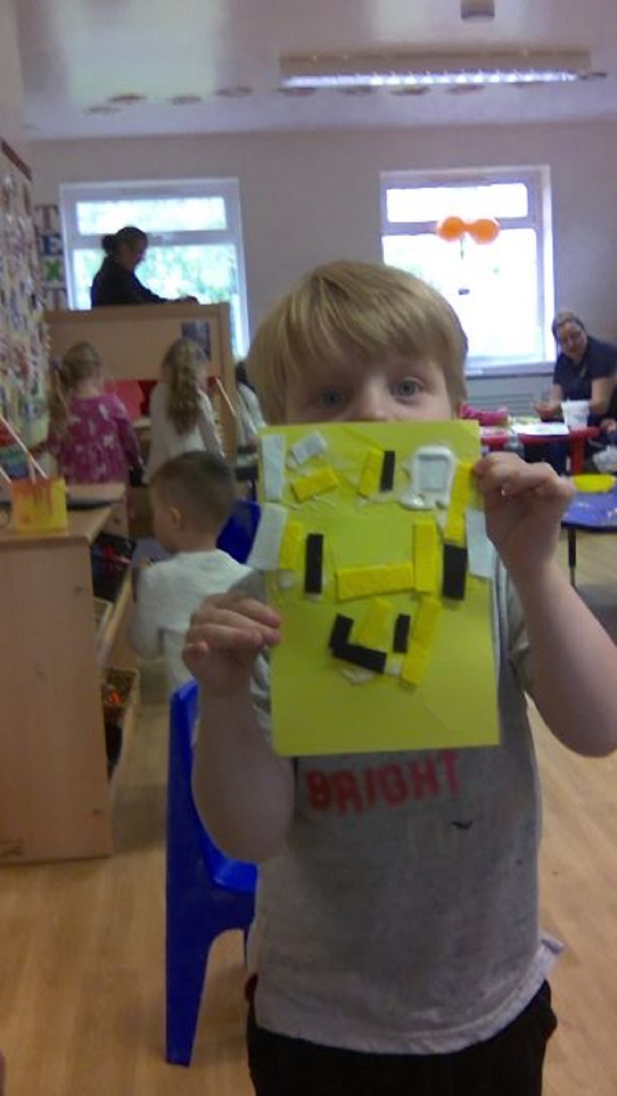 Buzzing - Beau Levett-Duffield shows off his bee creation
