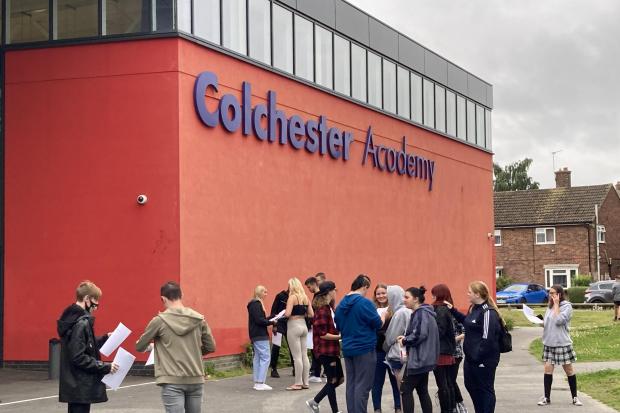 Celebrations - students from Colchester Academy were praised for their hard work