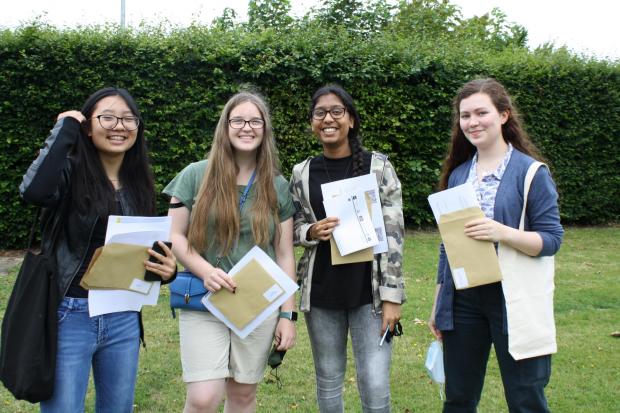 Open - Colchester County High School for Girls students opening their results