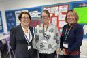 Inspirational - Kate Finch, headteacher of Harwich and Dovercourt High School, with maths teacher Catherine Farr and the Rev Kirsty Emerson. Picture: Gooderham PR
