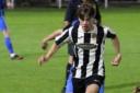 Milestone: Ewan Livingston enjoyed a fairytale debut for Harwich and Parkeston against Dunmow. Picture: ROB SOUTHGATE