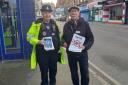 Patrol - An officer with Harwich Town councillor Steve Richardson