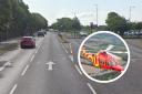 'Air ambulance lands' as major south Essex road is blocked near leisure centre