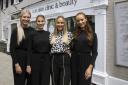 Makeover - Emily Farrell (second right) with the team at e.m.skin clinic & beauty Picture: Steve Brading