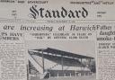 The Standard reports on the new stand at Harwich in 1948.