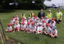 Digging deep - pupils from at Frinton Primary School at the town’s Crescent Gardens