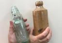 DISCOVERY - The 19th Century lemonade bottle discovered at the site. Picture: Will Lodge/TDC