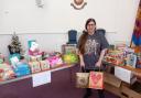 Helping hand: Debbie Tubby, community manager, with some of the items already donated to the Salvation Army in Harwich before Christmas