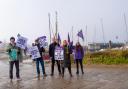 Setting Demands - Workers took up strike action at Colne Barrier in Wivenhoe