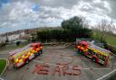 Celebration - Essex Fire and Rescue Service commemorated the event with this special display.