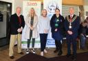 Team Up -  Prof Chris Booth (CHAPS), Sonia Shelcott (CHAPS), Kathryn Male (H&D Fellowship for the Sick), Kelly Stanford (Macmillan Cancer Care) and Harwich Mayor Ivan Henderson