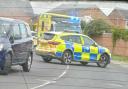 Emergency services - police and ambulance crews in Low Road, Harwich