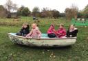 Project - Mayflower pupils in the boat