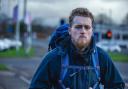 Arrival - Dan Simms who is walking from Wales to Amsterdam will arrive in Harwich tomorrow