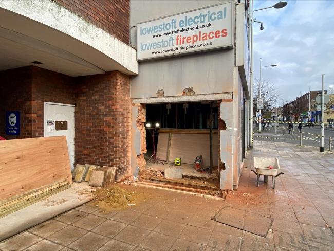 The property - an old electrical shop - is owned by Essex couple Gary and Nadine Schwartz. Picture: SWNS