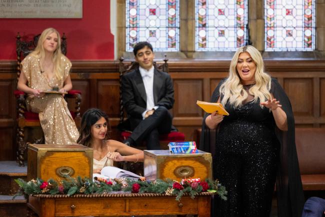 Gemma Collins went to Oxford Union…to debate Christmas dinners