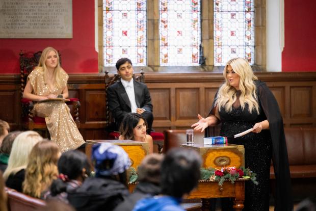 Harwich and Manningtree Standard: Gemma Collins debating at Oxford Union