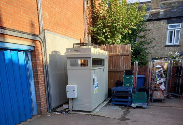 Cooler units: The CO2 gas coolers have already been installed outside Tesco Express in Manningtree