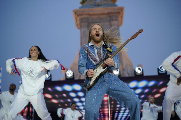 Royal Jubilee performance - Sam Ryder at the Queen's Jubilee. Photo: PA Media.